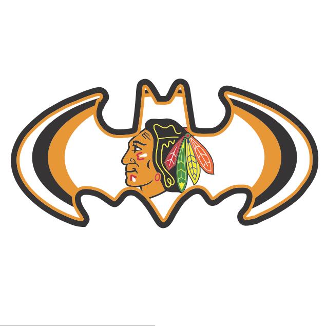 Chicago Blackhawks Batman Logo iron on heat transfer